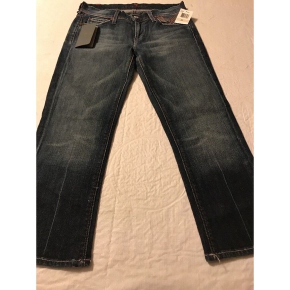 7 For All Mankind Women's Jeans Crop Mia  Distressed Size 27 NWT - Picture 2 of 10